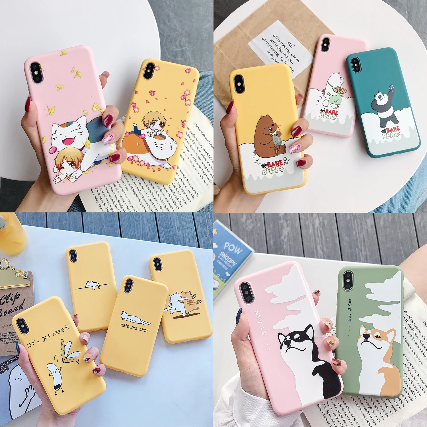 Чехол с мультяшным медведем для iPhone 11 Pro X Xr Xs Max мягкий жидкий ТПУ резиновый чехол