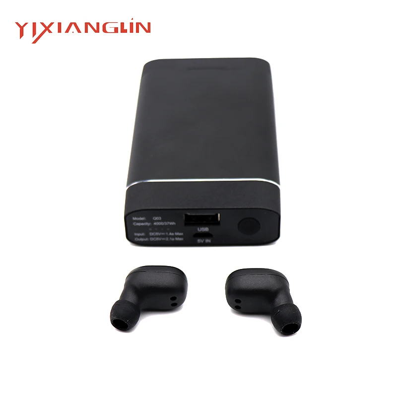 YIXIANGLIN ETW06-04Super высококачественный стабильный чипсет TWS беспроводные Bluetooth наушники с 4000 мАч зарядным чехлом power bank functi