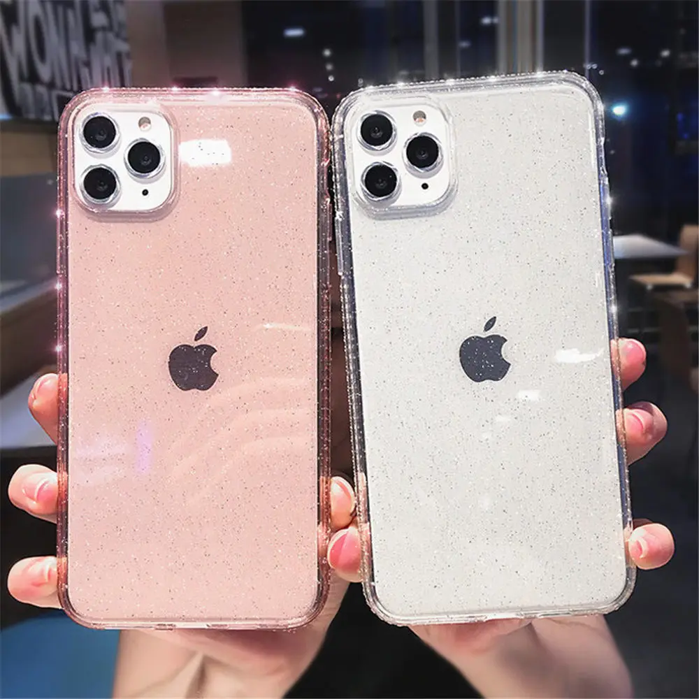 Lovebay Алмазный блестящий чехол для телефона для iPhone 7 8 6 6s Plus 11 Pro X XR XS Max блестящий прозрачный Твердый Мягкий ТПУ чехол-накладка