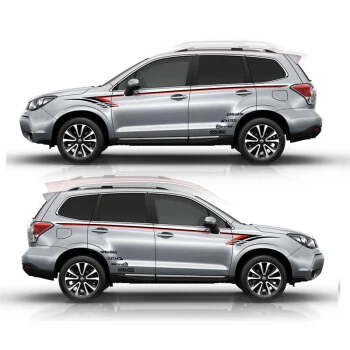 Автомобильный Стайлинг, Спортивная Автомобильная наклейка для Subaru- Forester Mark Levinson, автомобильные наклейки для кузова, внешние аксессуары - Название цвета: Silver car