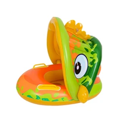 Flotteur de piscine gonflable pour bébé, jouet d'eau détachable, mignon, avec auvent, dinosaure de dessin animé, en PVC, Portable, 2022 
