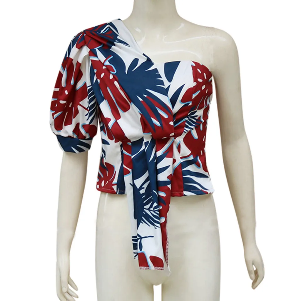 Women Blouses Off Shoulder Tops Striped Print