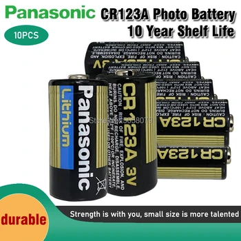 

10pcs NEW Original Panasonic Lithium battery 3v 1550mAh CR123 CR 123A CR17345 16340 cr123a dry primary battery for camera meter