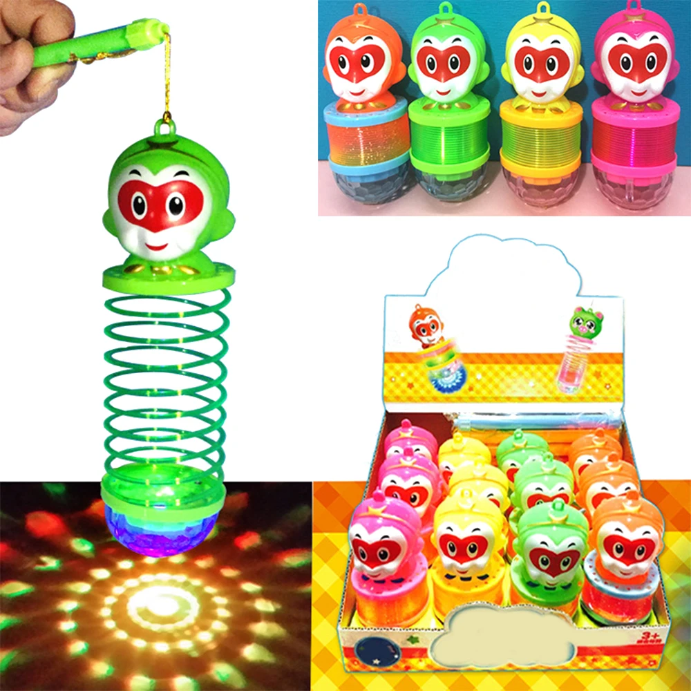 

Flashlight Projection Spring Expansion Light Funny Bright Animal Toy for Children Kids ABS Light Toy New HOt Sale