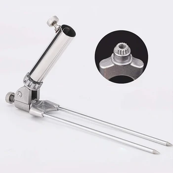 

Pole Ground Stand Clamp Tackle Outdoor Fishing Rod Holder Bracket Detachable Vertical Stainless Steel Adjustable Angle Durable