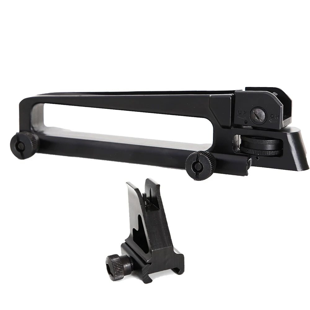 

M4 M16 AR15 LOW Profile Detachable Adjustable Carry Handle Quick Release mount with Aperture A2 front rear sight for Tactical
