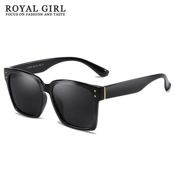 

Royal Girl Women Sunglasses Polarized 2020 Fashion Square Nail TR90 Frame Unisex Glasses Classic Flat Coating Oversized ss544