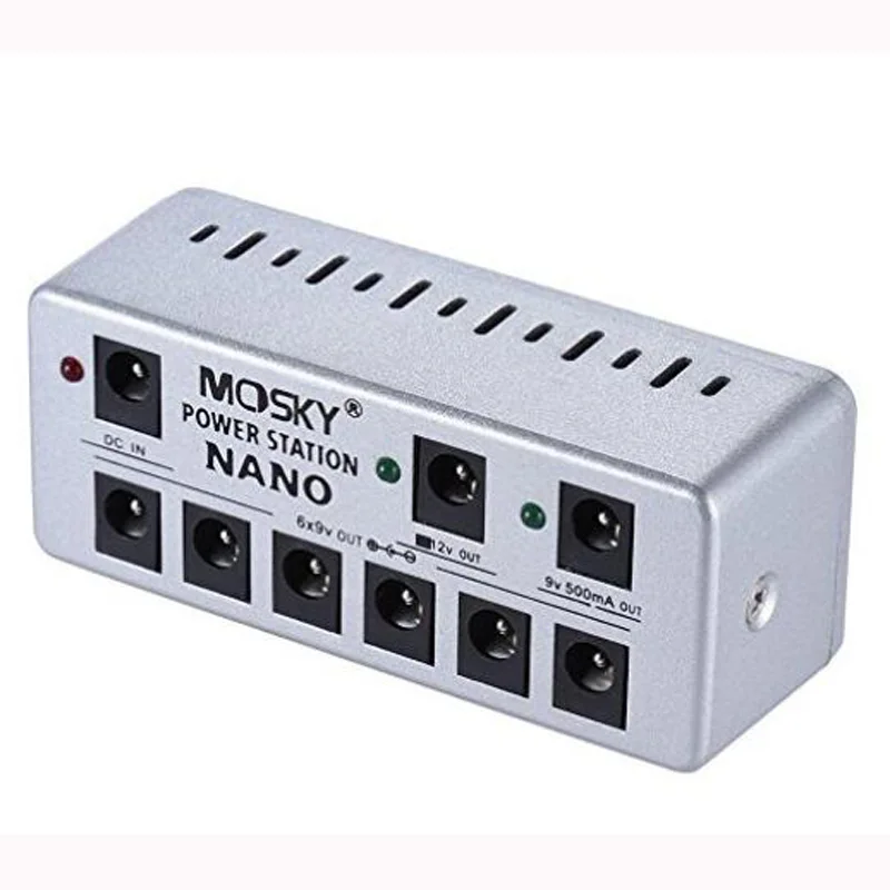 MOSKY NANO мини гитарный эффект педаль питания 8 изолированный выход для 9 в 12 В педаль эффектов короткого замыкания/Защита от перегрузки по току