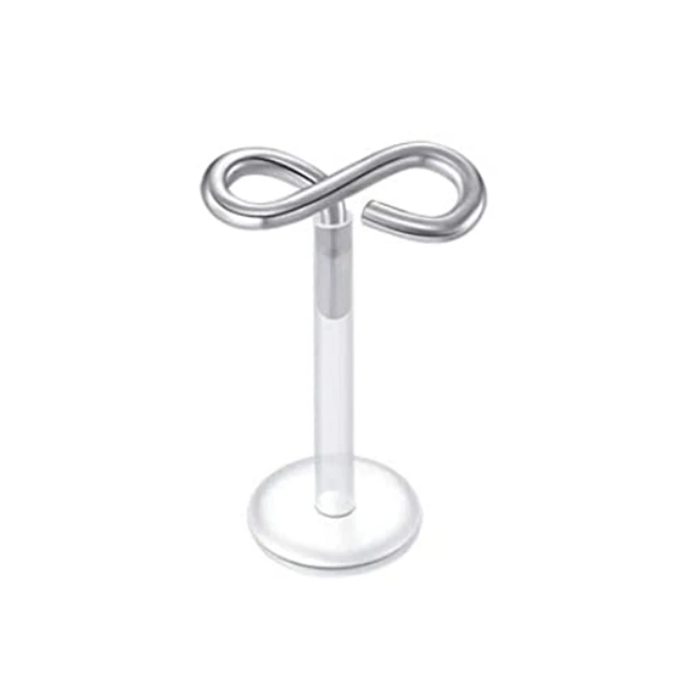 Helix Earring Cartilage Tragus Earrings Stud Stainless Steel  Clear Flexible Lip Rings Labret Studs Monroe Piercing Jewe JKC