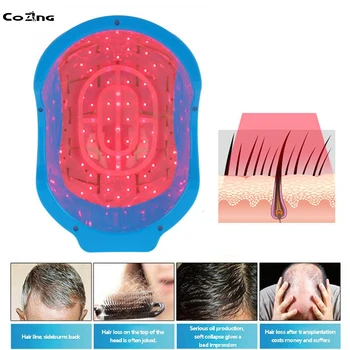 شراء خوذة إعادة نمو الشعر 80 ضوء الليزر الشعر ديود خوذة الليزر علاج تساقط الشعر حل نمو الشعر السريع