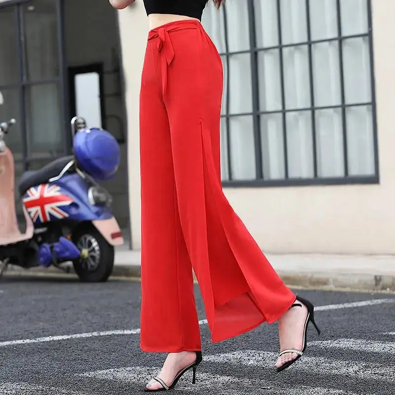 Red High Waist Fitted Palazzo Pants | Tenues mode, Idée tenue noël, Mode  femme