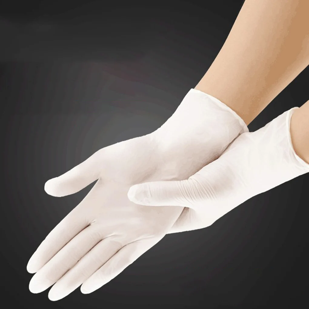100pcs Disposable Non-toxic Hygienic Gloves Kitchen Dishwashing Work Gardening Hand Protection PVC Protective | Безопасность и