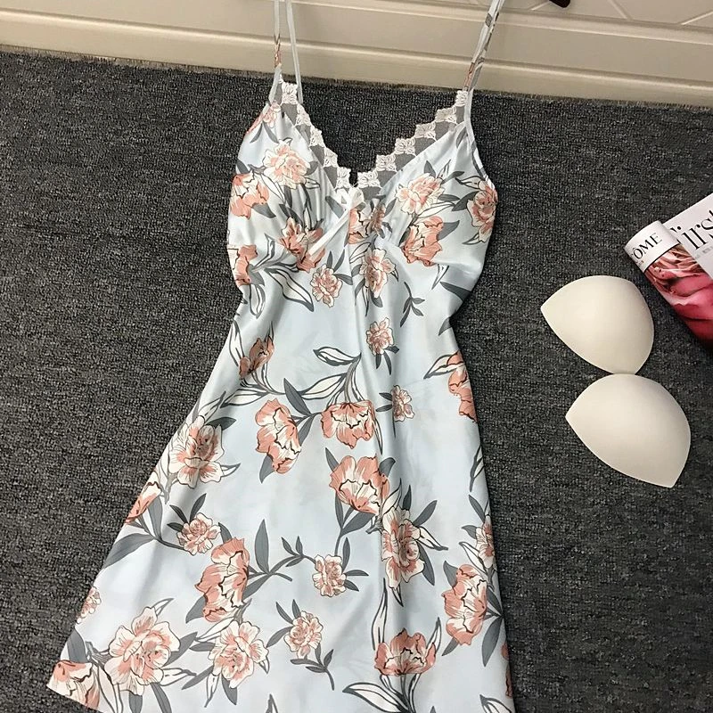 Ночная рубашка la robe du soir, сексуальная женская кружевная ночная рубашка с открытой спиной, соблазнительная ночная рубашка с тонким принтом, ночная рубашка для дома