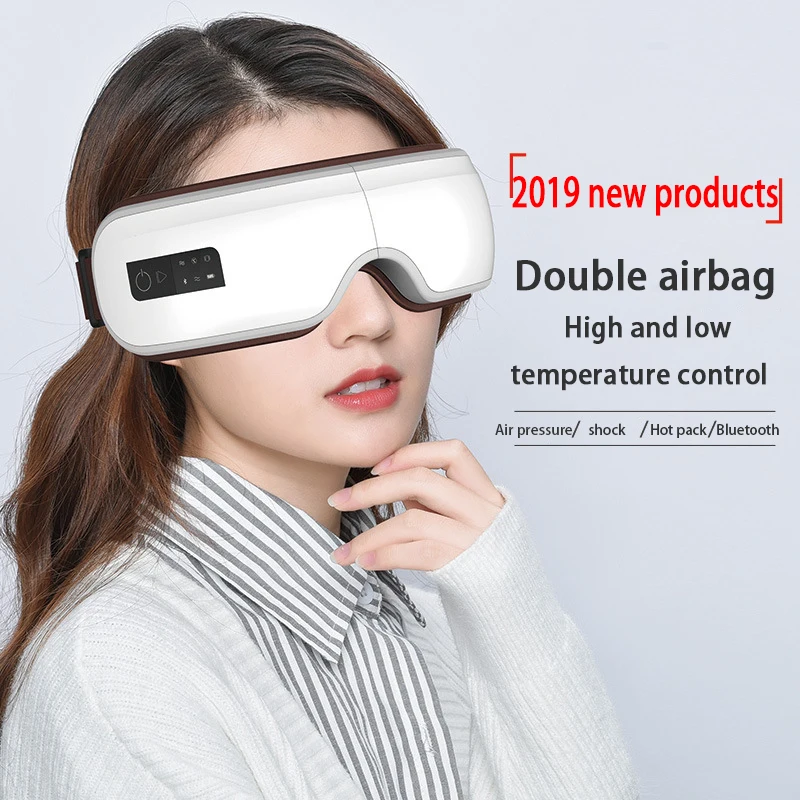 

Vibration Smart Hot Electric Eye Massager Eye Care Instrument Hot Compress Bluetooth Eye Fatigue Massage Glasses