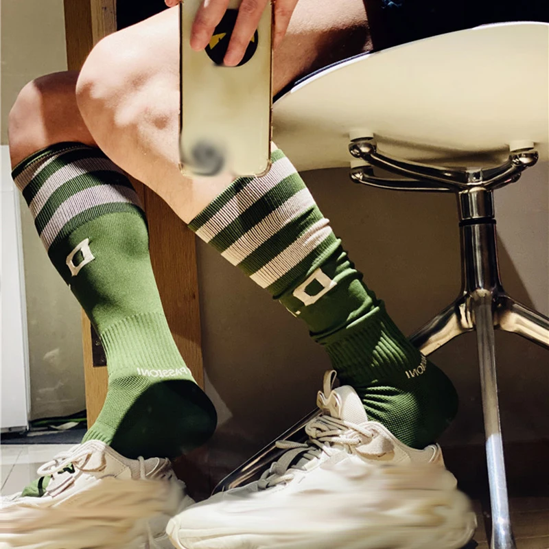 Men Calcetines Solid Skarpetki Sport Calcetines Hombre High Long Socks Non-Slip Sock Thermal Meias - AliExpress