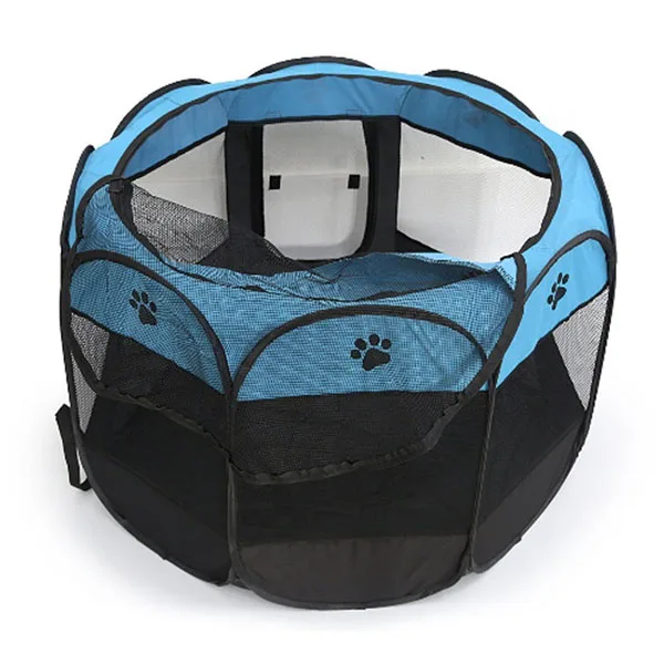 ABLA портативная складная палатка для домашних животных клетка для дома для собак и кошек палатка манеж для щенков питомник простая в эксплуатации восьмиугольная забор