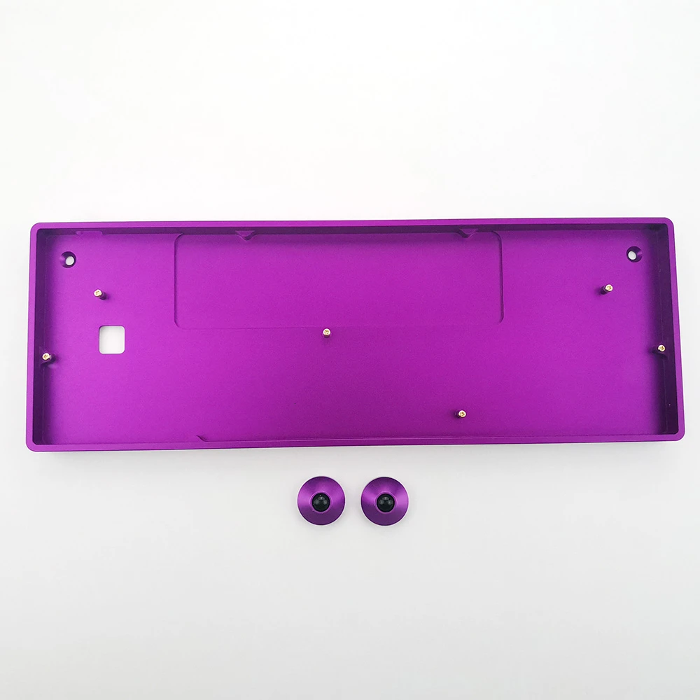 Purple IDOBAO GH60 анодированный алюминиевый чехол с ЧПУ для 60% Механическая игровая клавиатура, совместимая с Poker2 Pok3r Faceu 60 с алюминиевыми ножками - Цвет: Purple
