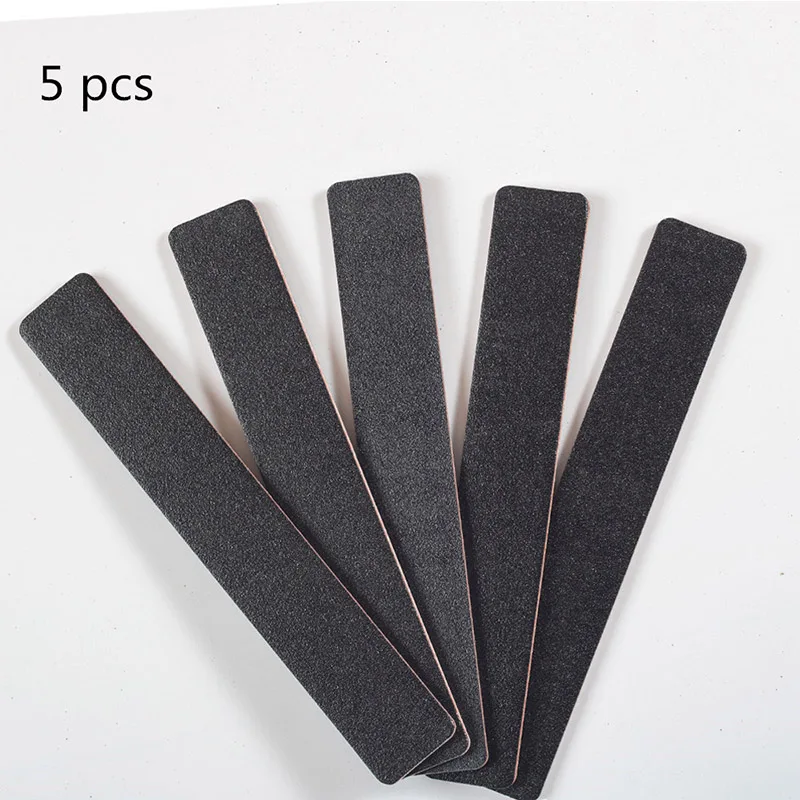 5 PCS Nail Files 1/5/10 шт./лот профессиональная пилка для ногтей 100/180 Маникюр извести полировка Красота акриловые инструменты кривой банан Пилочки для ногтей для нейл-арта - Цвет: 5 PCS Nail Files