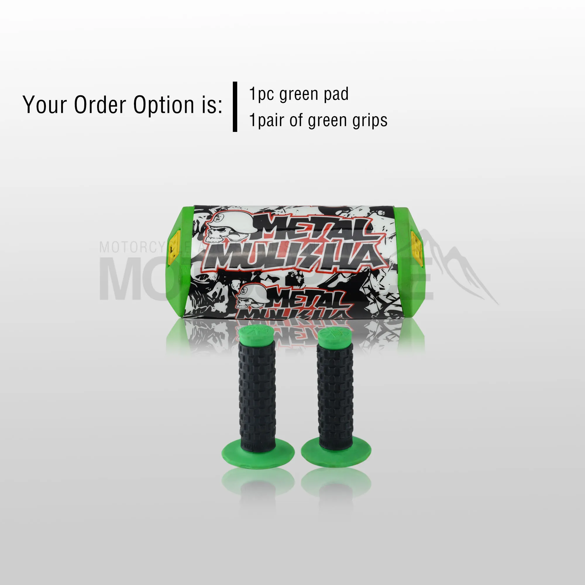 Green Pad Grip Руль для Pro Taper Pack Bar 1-1/" Renthal Fatbar Колодки Ручки Pit Pro Racing Dirt Pit Bike мотоцикл с адаптер cnc - Цвет: Green Pad Grip