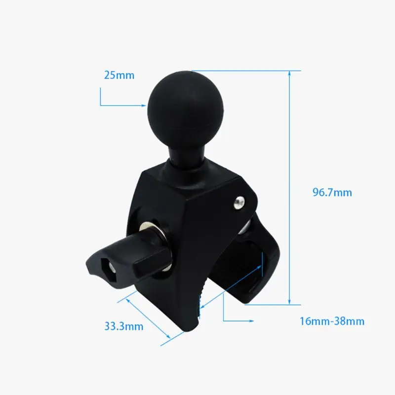 Motorcycle Bicycle Handle Bar Rail Mount with 1 inch Ball Mount for Gopro Action Camera for Ram Mount Handlebar Clamp dropship-4