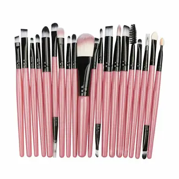 

20Pcs Make Up Brushes Set Eyeshadow Eyeliner Blending Crease Kit Lip Powder Foundation Blusher Tools Make Up Accessories