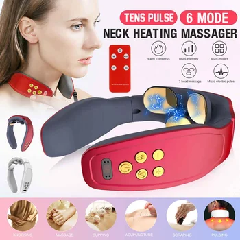 

Neck Massager Magnetic-Pulse Wireless Cervical Massager USB Rechargeable 6 Mode Massage Relaxation Neck Vertebra Physiotherapy