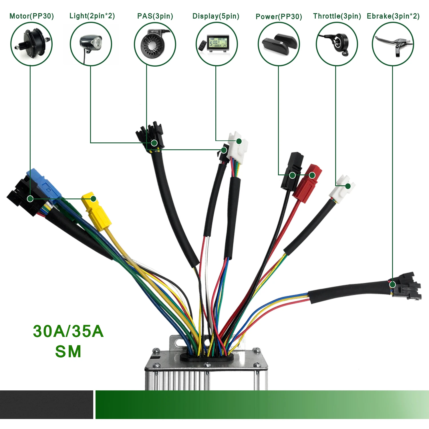 Дисплей контроллер КТ Kunteng для электровелосипеда 36 В 48 14 а 22 А 30 6 9 12 Mosfets LED880