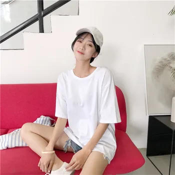 

2020 new summer style solid color base shirt fashion wild Korean short-sleeved summer short-sleeved open-back T-shirt