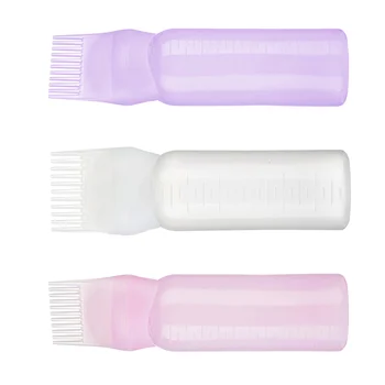 

3PCS Plastic Comb Bottle Durable Coloring Hairdressing Supplies Root Comb Bottle Comb Applicator for Cleaning