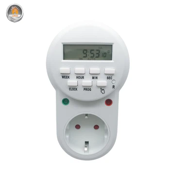 

EU Electronic Digital Timer Wall Socket Switch Energy Saving Mechanical Socket Kitchen Timer Outlet Programmable Timing Socket