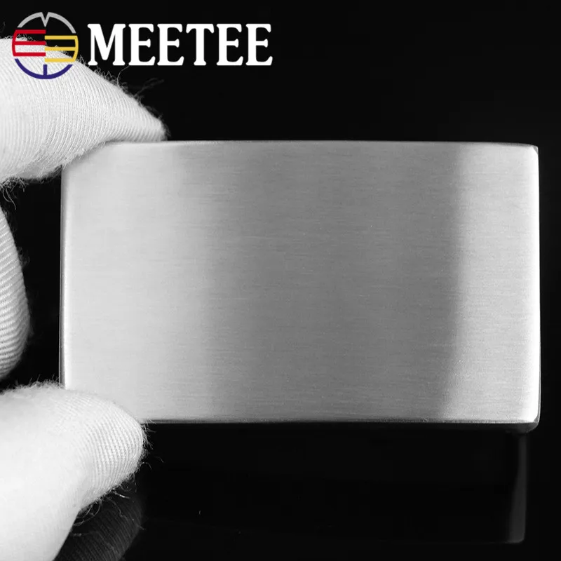 Meetee 1 шт., 33/38 мм, нержавеющая сталь, деловая зеркальная поверхность, плоская пряжка для ремня, сделай сам, пряжка для ремня, Bewing, гладкая Пряжка, аксессуар ZK712