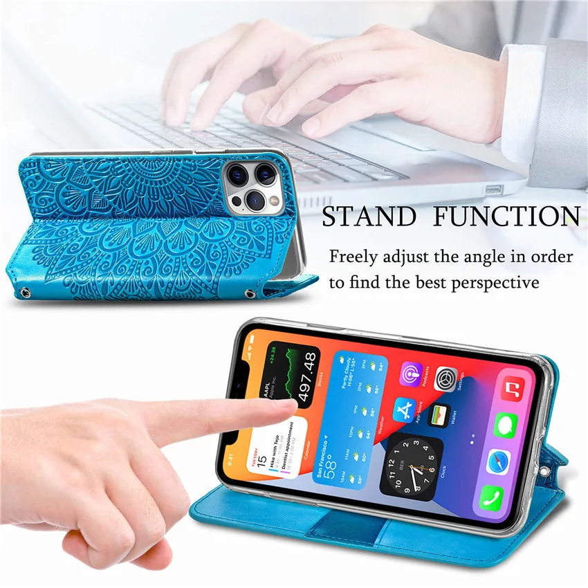 iphone 7 plus case Fashion Magnetic Flip Leather Phone Case For iPhone 6 7 8 SE 2 6S Plus 12 11 Pro X XS XR Max Fundas Card Holder Stand Book Cover iphone 8 plus case