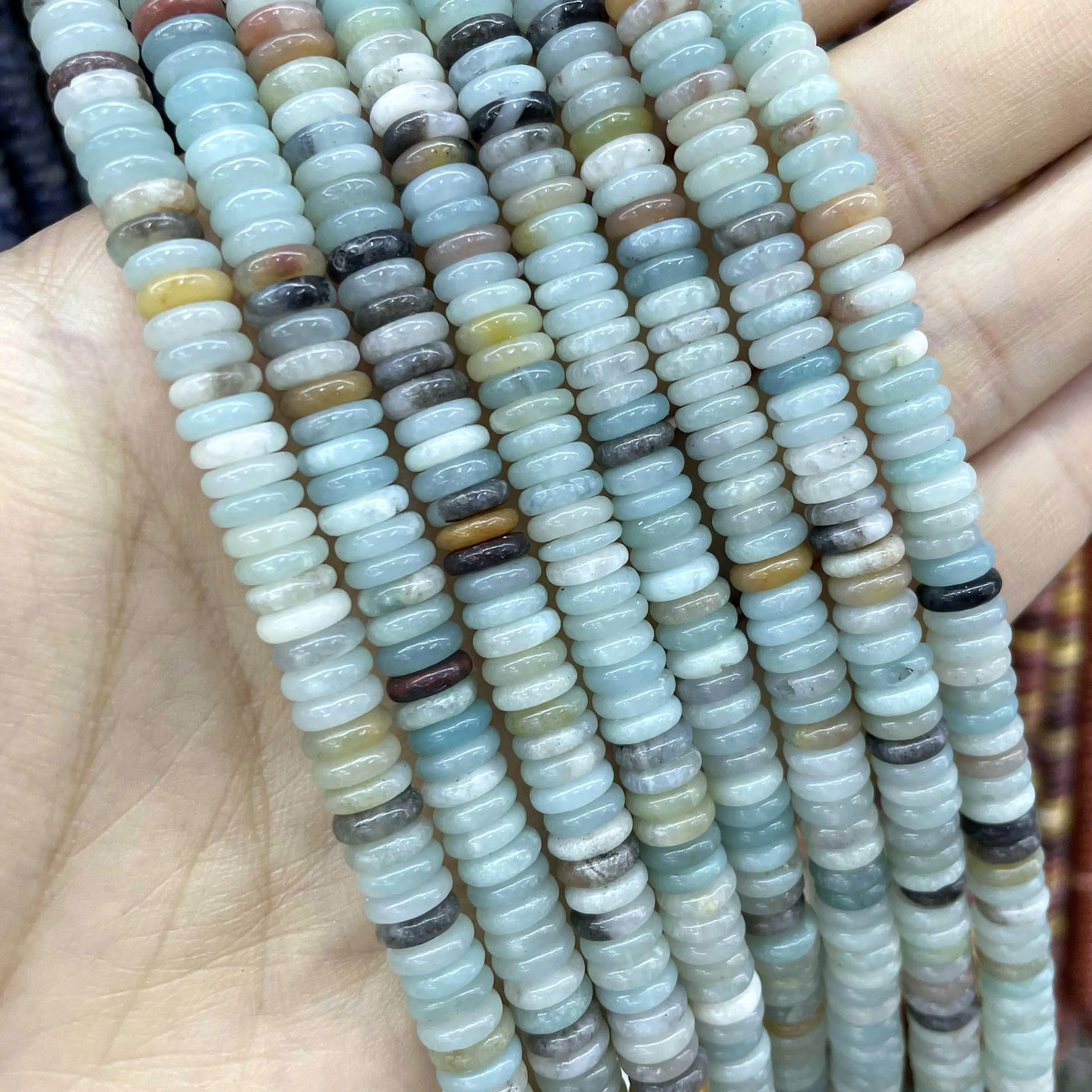 Loose Stone Beads Natural Agates Lapis Lazuli Tiger Eye Spacer Beads For Jewelry DIY