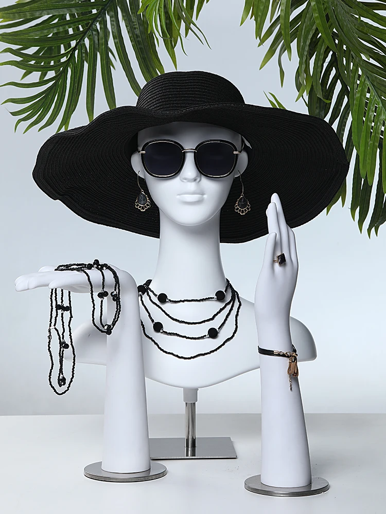 HighendluxuryFemaleMannequinDummyHeadMannequinHandsForEarring