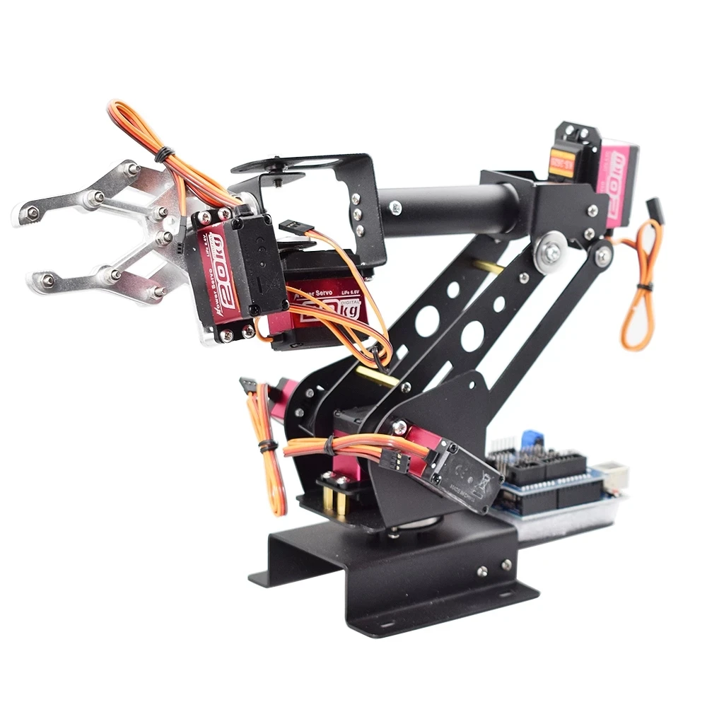 6 DOF Robotic Arm Gripper Claw Manipulator for Arduino Microcontroller ...