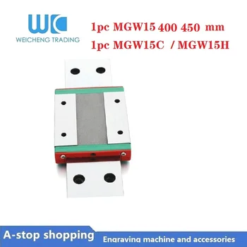 

MGW series linear guide rail MGW15 L 400 450mm + MGW15C / MGW15H block for cnc machine