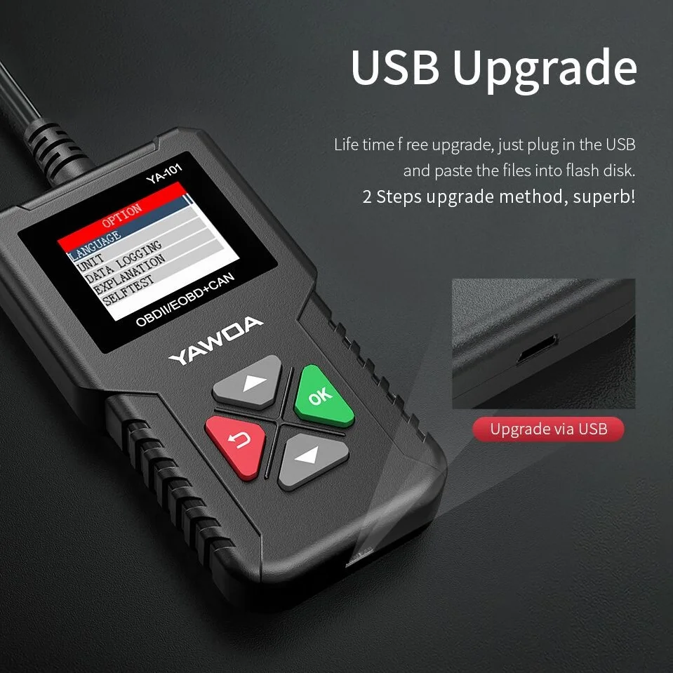 Высокое качество YA-101 OBD2 Улучшенный сканер кода YA-201 многоязычный автоматический диагностический инструмент для автомобиля YA 101 201 функция такая же как CR3001