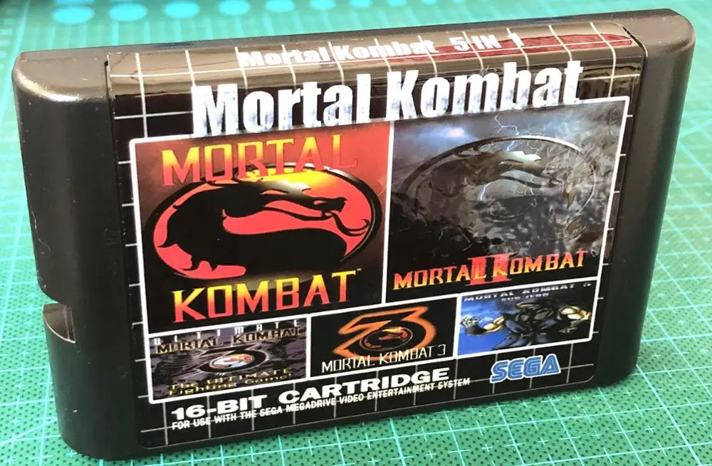 Mortal Kombat 5 in1 16Bit MD игры карты для Sega Mega Drive бытие | Электроника