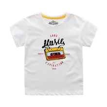 Manufacturers Direct Supply Childrenswear Men's Big Kid Brushed T-shirt Wholesale Summer New Style INS Hot Selling Flocked Short