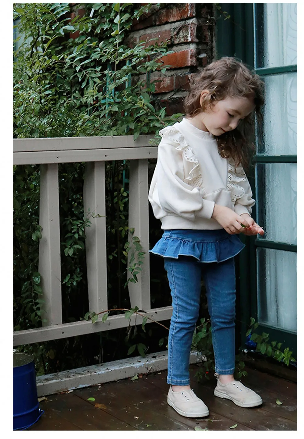 Детские штаны на осень и зиму, г., Детская милая маленькая юбка в иностранном стиле для девочек и обтягивающие джинсы