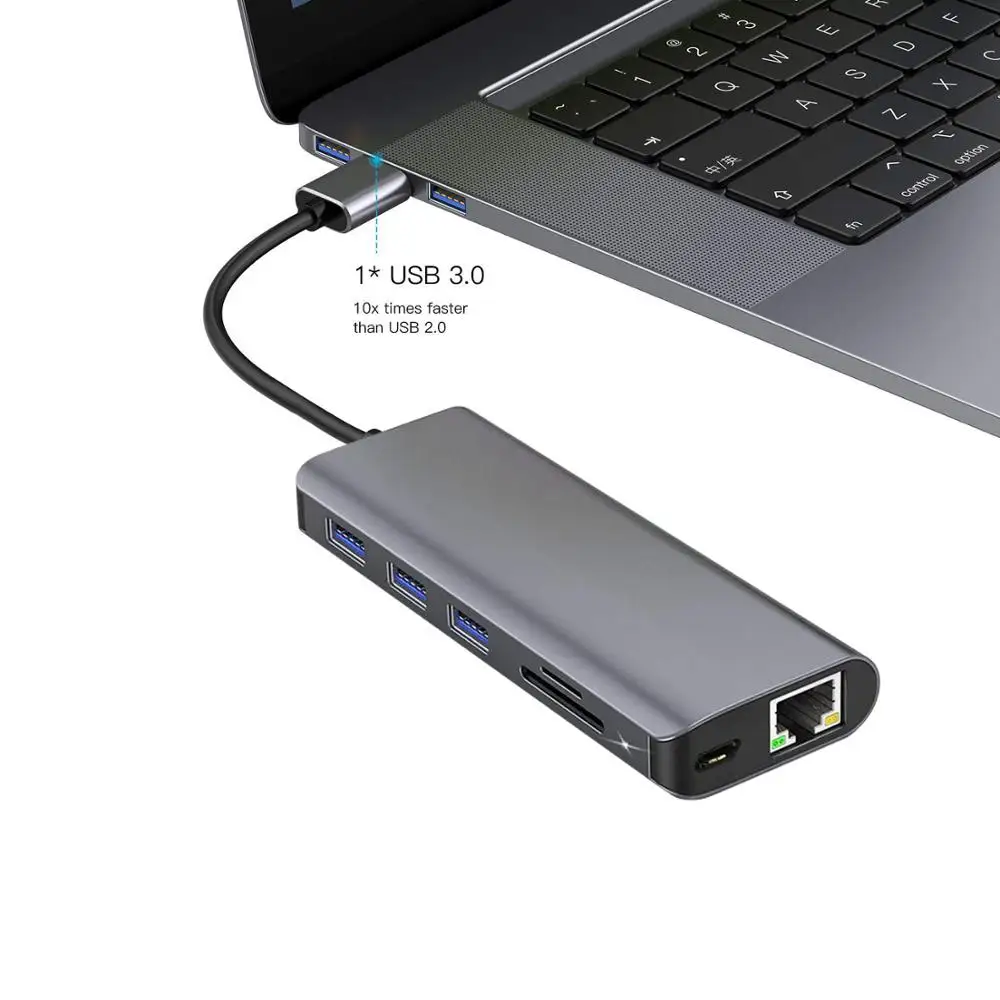 IREALTHINK usb-хаб type c адаптер 7 в 1 концентратор RJ45 адаптер 5 в микро usb зарядный концентратор аксессуары для ноутбука док-разветвитель USB3.0 концентратор
