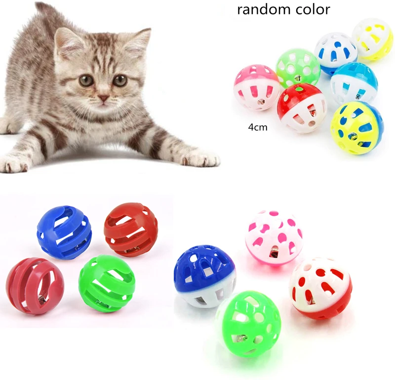 Suef 1 шт пластиковый питомец Игральный мяч для котов с кольцом-колокольчиком играющий Жевательная погремушка царапина практичные Обучающие игрушки случайный цвет@ 1