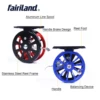 2022New Full AluminumIce Fishing Reel 60mm Right/Left Handed Fish Raft Wheel Ice Fly Winter Fishing Vessel Wheel Ultra-light ► Photo 2/6