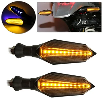 

Motorcycle Scooter LED Amber Turn Signal Lamp Sequential Indicator Light Set Kit