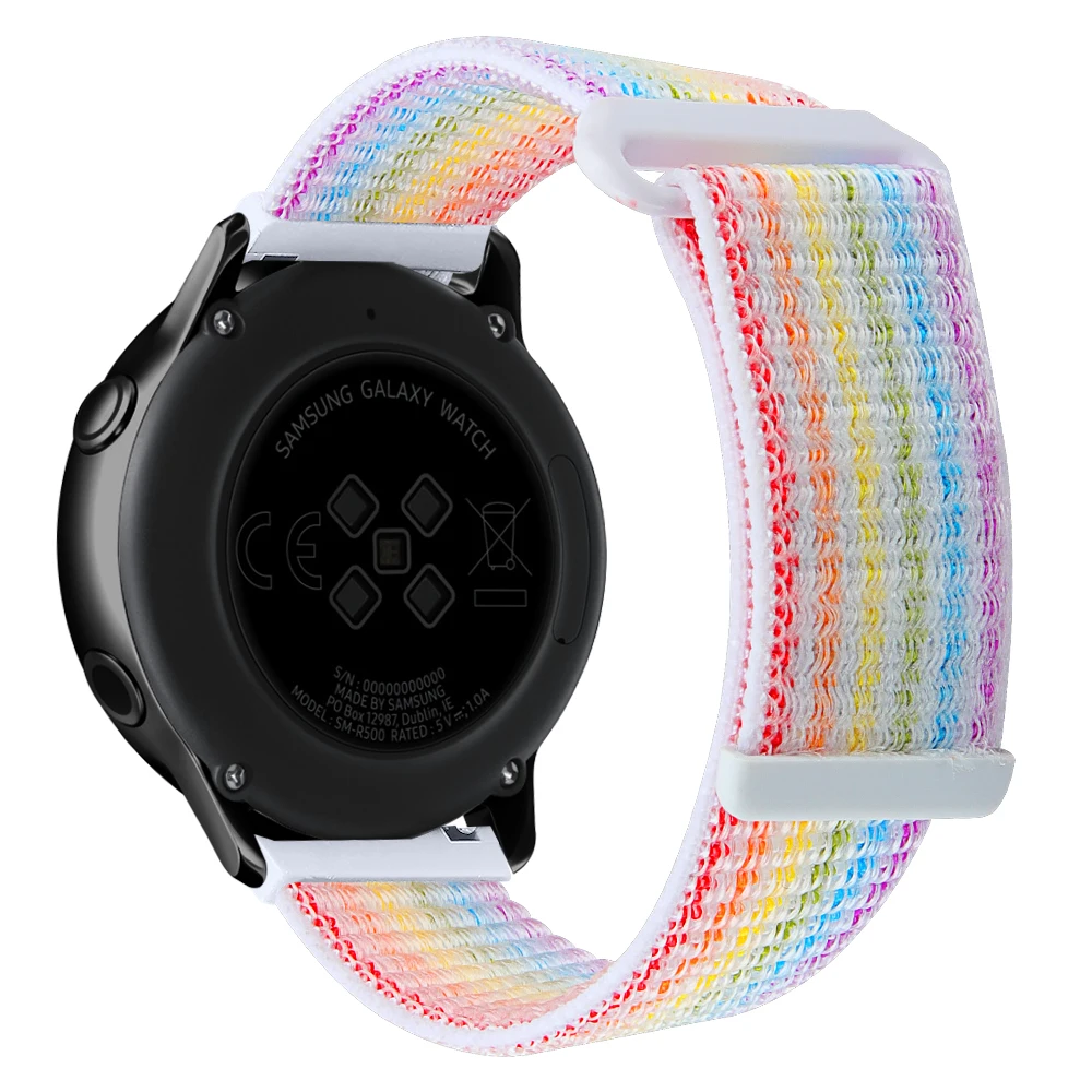 Для отдыха нейлоновый ремешок для часов samsung Galaxy Watch Active Smartwatch ремешок для часов браслет для Amazifit спортивные умные часы ремешки ремешки для смарт часов