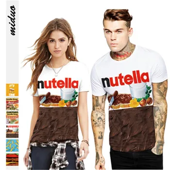

Summer Explosion Chocolate Milk Digital Print Couple T-Shirts Short-Sleeve Tops