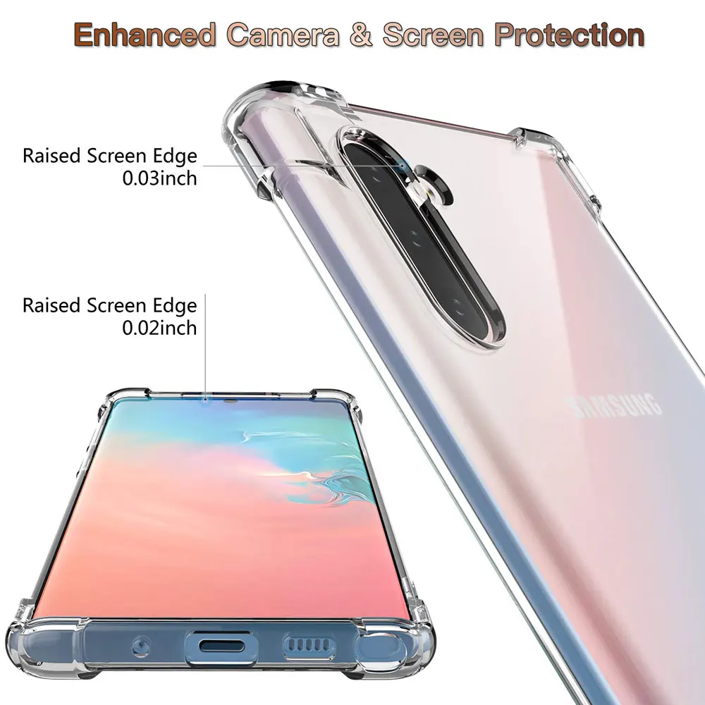 Luxury Silicone Shockproof Transparent Back Case Cover For Samsung Galaxy Note 10 Plus S10 S9 S8 Fundas Coque Phone Accessories (3)