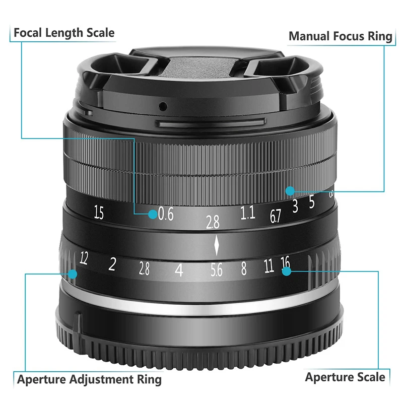 Горячий 3c-35 мм F1.2 Большая диафрагма Prime APS-C объектив камеры для sony E-Mount цифровая камера s NEX 3 NEX 3N NEX 5 NEX 5T NEX 5R NEX 6