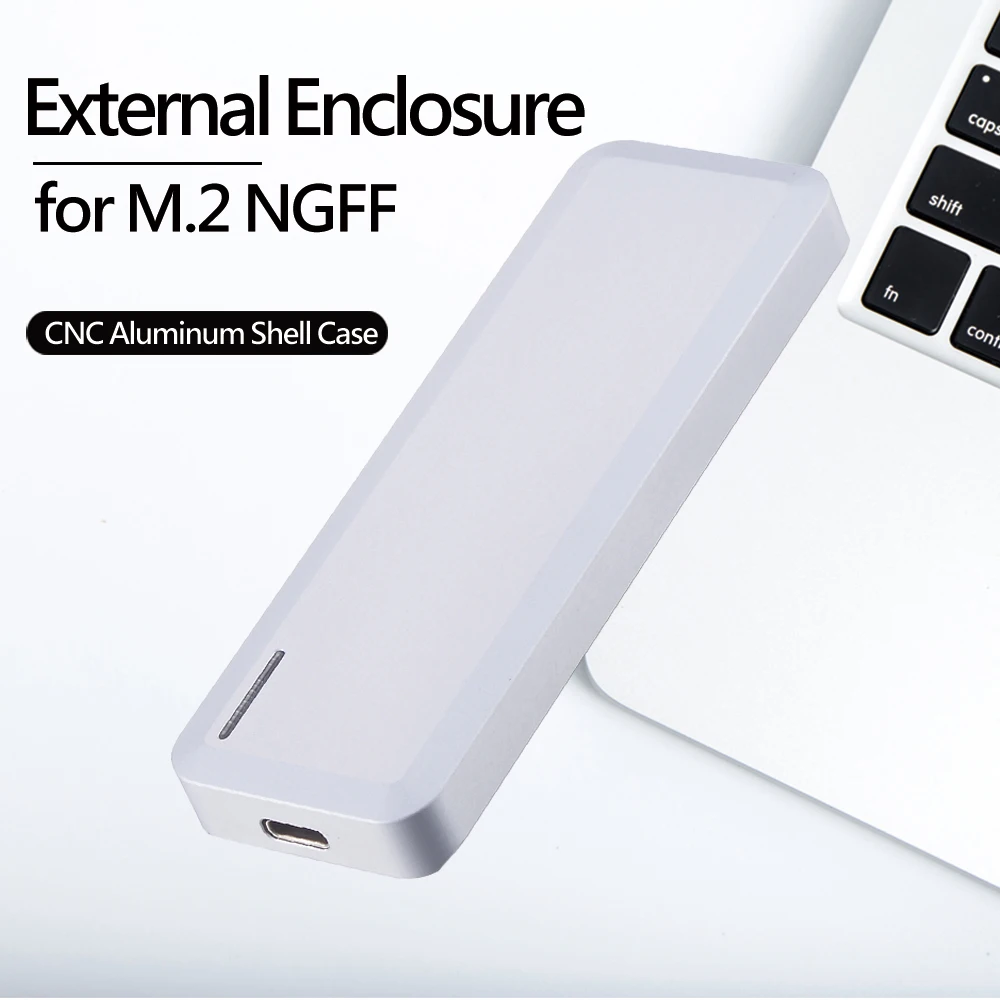 Алюминиевый USB3.1 type-C к M.2 NGFF B+ M ключ внешний корпус SSD, HDD для ПК, ноутбука и Mac