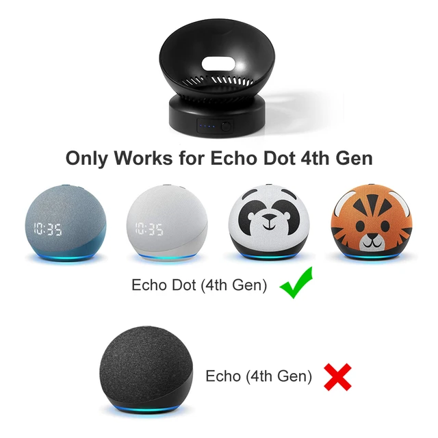 Base de batería para Dot 4ª generación Make Dot 4 Alexa Portable Dot 4  Accesorios de soporte (el altavoz no incluido) : : Electrónicos